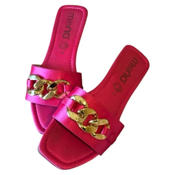 Mona B Pink and Gold Luxe Sandals - Picture 7 of 8